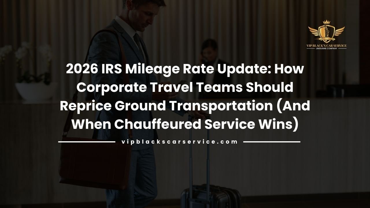 2026 IRS Mileage Rate Update How Corporate Travel Teams Should Reprice Ground Transportation (And When Chauffeured Service Wins)