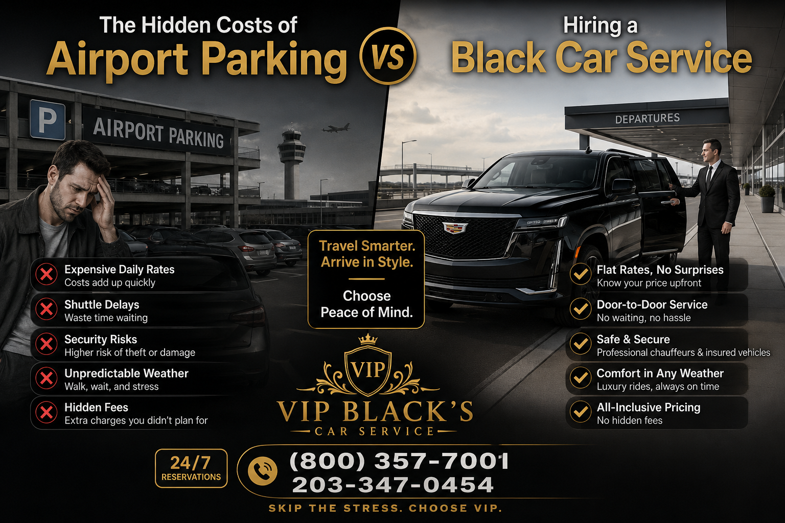 The Hidden Costs of Airport Parking vs Hiring a Black Car Service