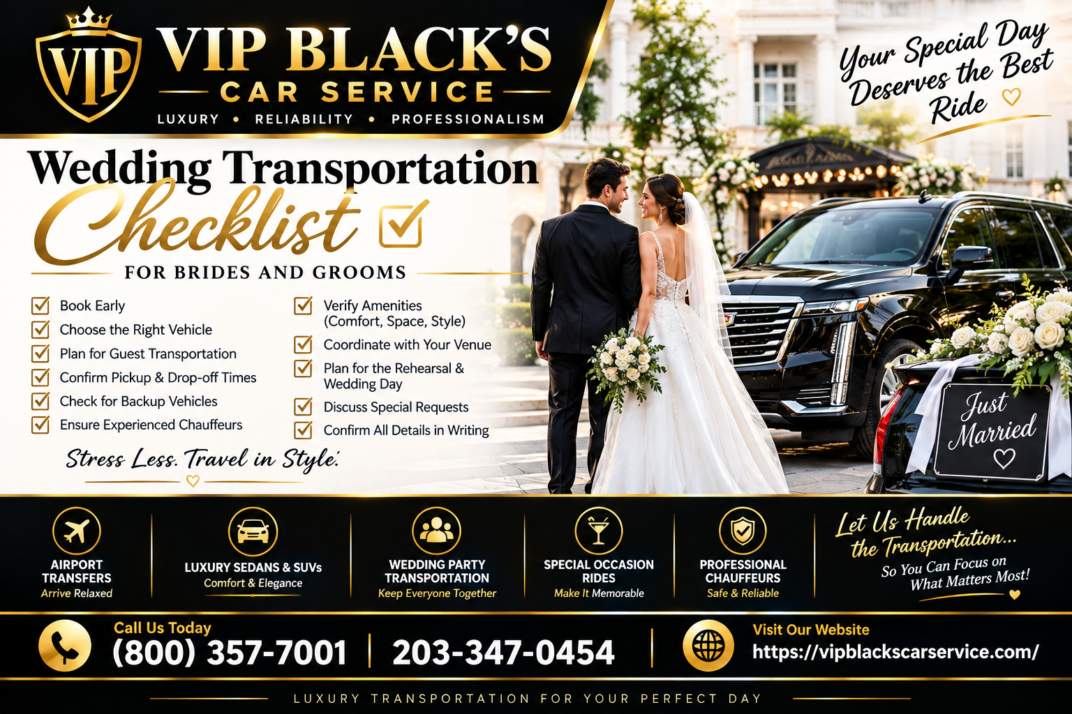 Wedding Transportation Checklist for Brides and Grooms