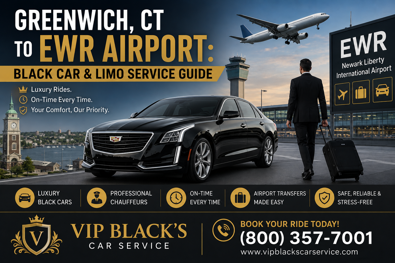 greenwich ct to ewr car service